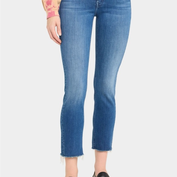 MOTHER The Mid Rise Dazzler Ankle Fray  sz27  $278 - Picture 3 of 9